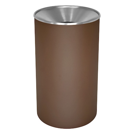 Ex-Cell Kaiser 33-Gal. Powder Coated Receptacle - Steel, Brown WR-33F BRX